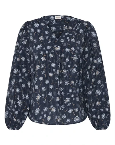 Fransa - FRKalia Bluse - Salute With Blue Brown